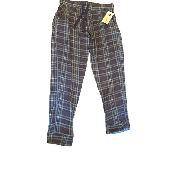NWT Saxx Snooze Mens Relaxed Fit Pajama Pants M Blue Plaid Lounge - Picture 1 of 6